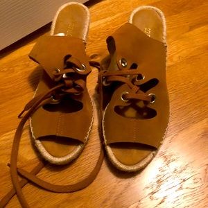 275 Central espadrille brown Lace up